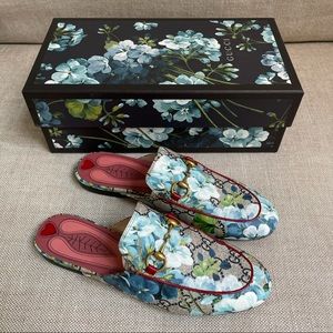 Gucci Blooms GG Princetown Horsebit Mule
